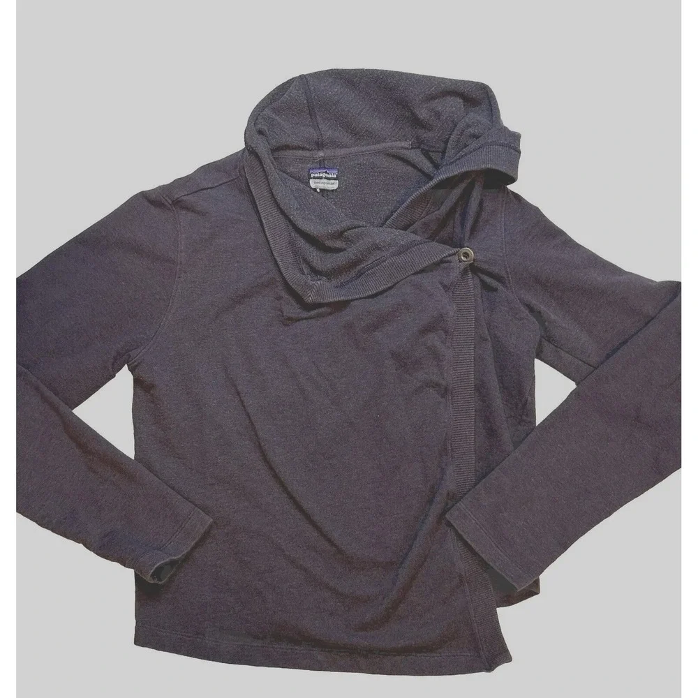 Patagonia Women's - Size SMALL -  'At Sea Wrap' Sweater Cardigan - Grayish/Blue